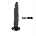 Dildo vibrante realistico basecock 21 20 cm in neroDildo realistico