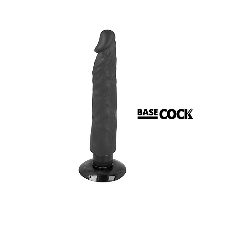 Gode réaliste basecock vibrant 21 20 cm en noirGode Réaliste et Godemichet