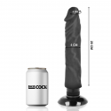 Dildo vibrante realistico basecock 21 20 cm in neroDildo realistico