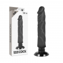 Dildo vibrante realistico basecock 21 20 cm in neroDildo realistico