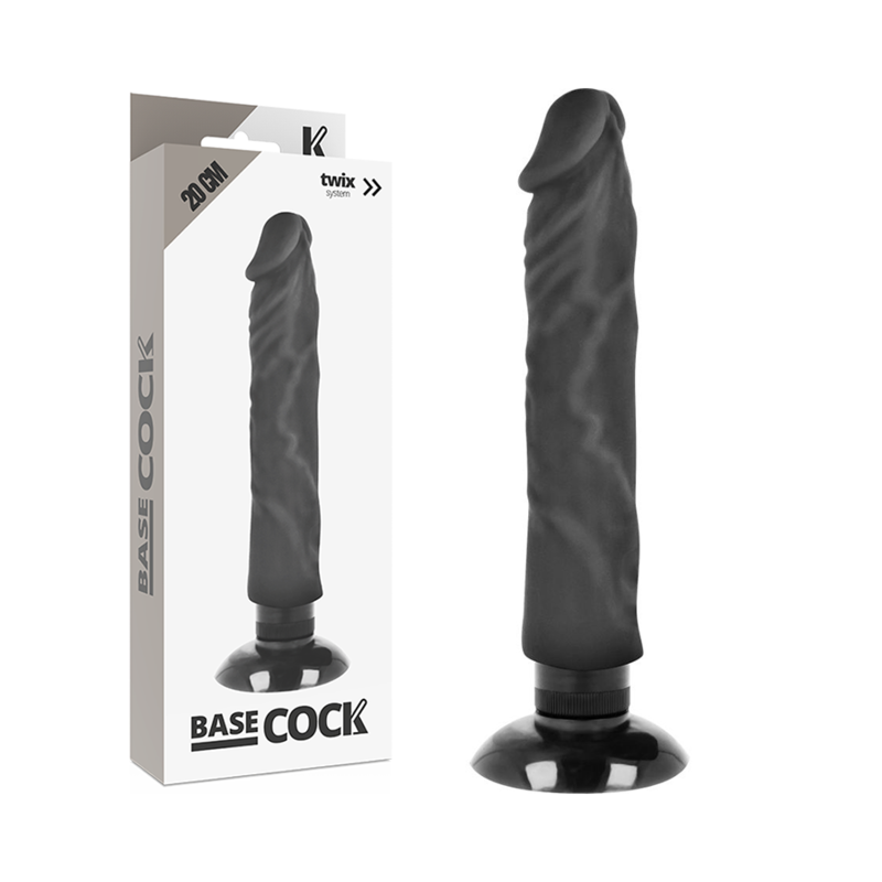 Realistischer dildo basecock vibrierend 21 20 cm in schwarz
Realistischer Dildo