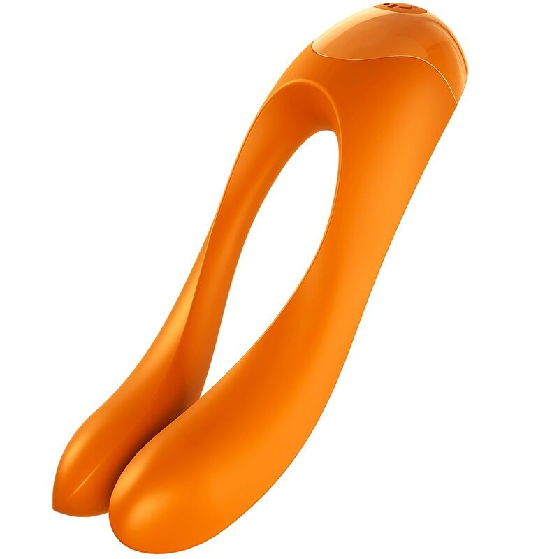 Vibrador de clitóris com dedo laranja 
Estimuladores Clitoriais