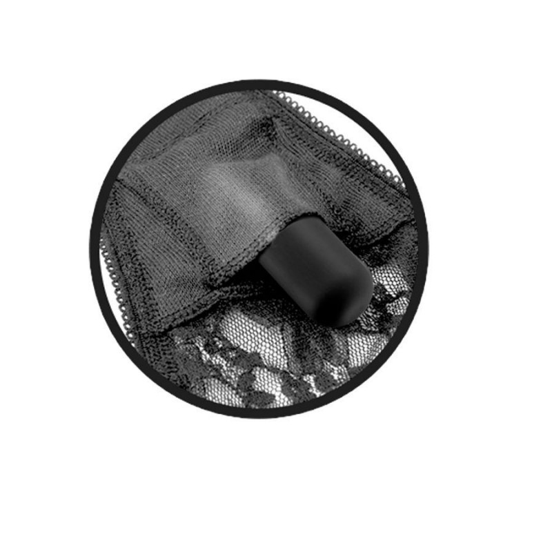 Tanga noire vibrante avec télécommandeCulotte string et Shorty