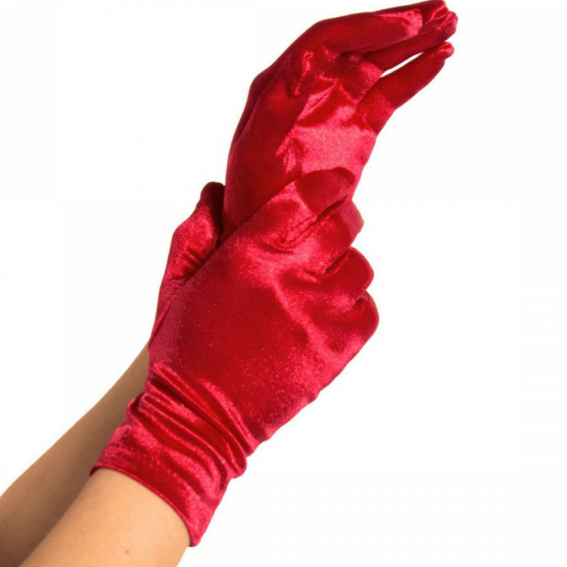Red satin gloves
Lingerie accessories and covers nipples