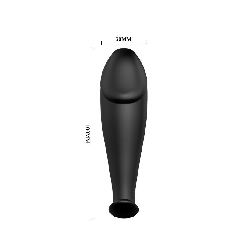 Plug anal en silicone forme pénis 12 modes de vibrationPlug Anal