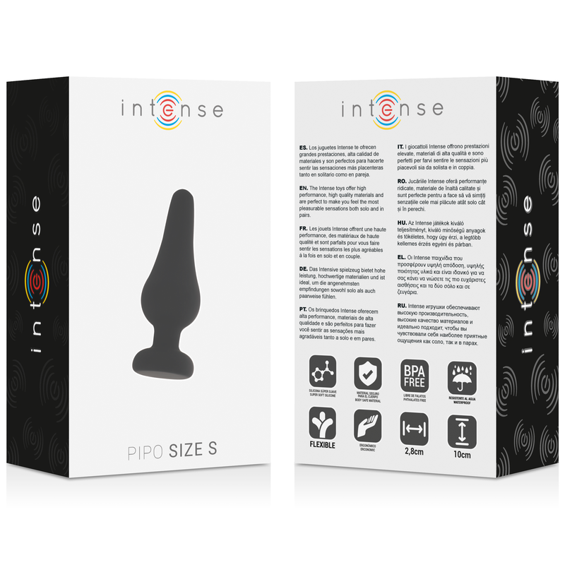Plug anal de silicone preto intenso 9,8 cm
Brinquedos Sexuais para Gays e Lésbicas
