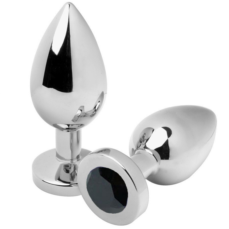 Analplug 5.71cm metalhard anal diamond schwarzAnalplugs