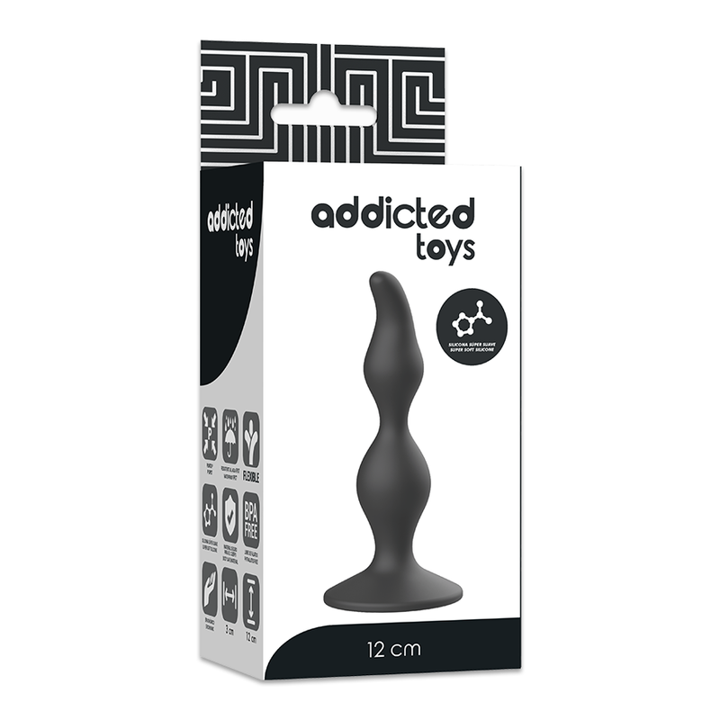 Plug anal jouets addictive noir 12cmSextoys Gays et Lesbiennes