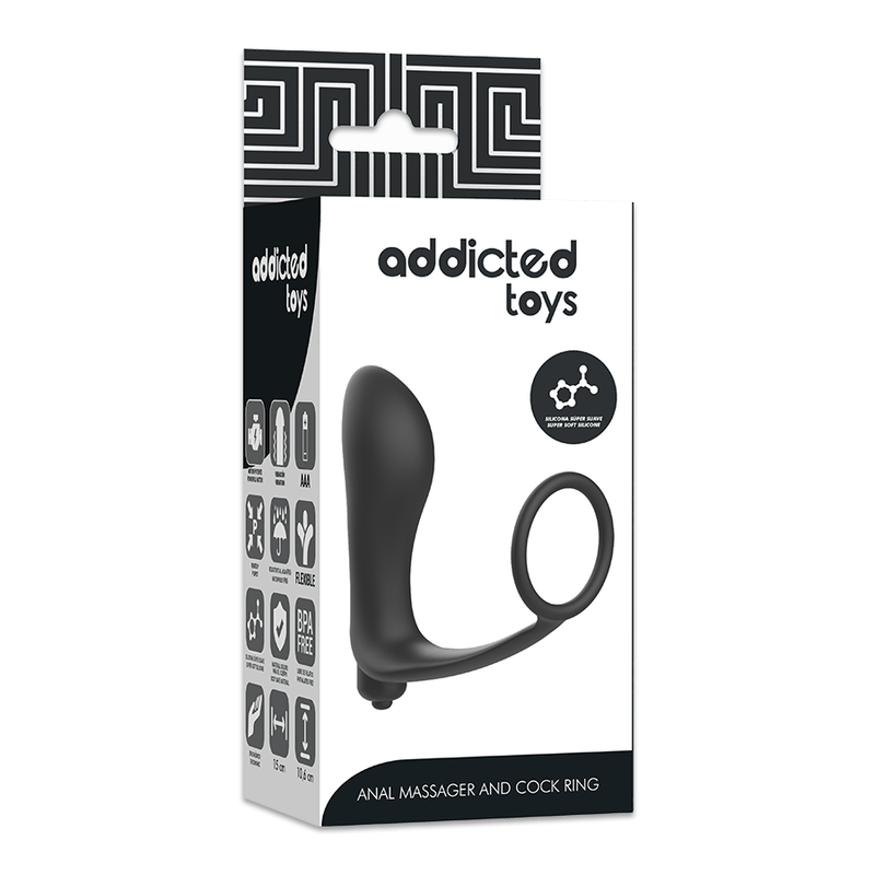 Plug anal vibrant cockring noir addicted toys plugSextoys Gays et Lesbiennes