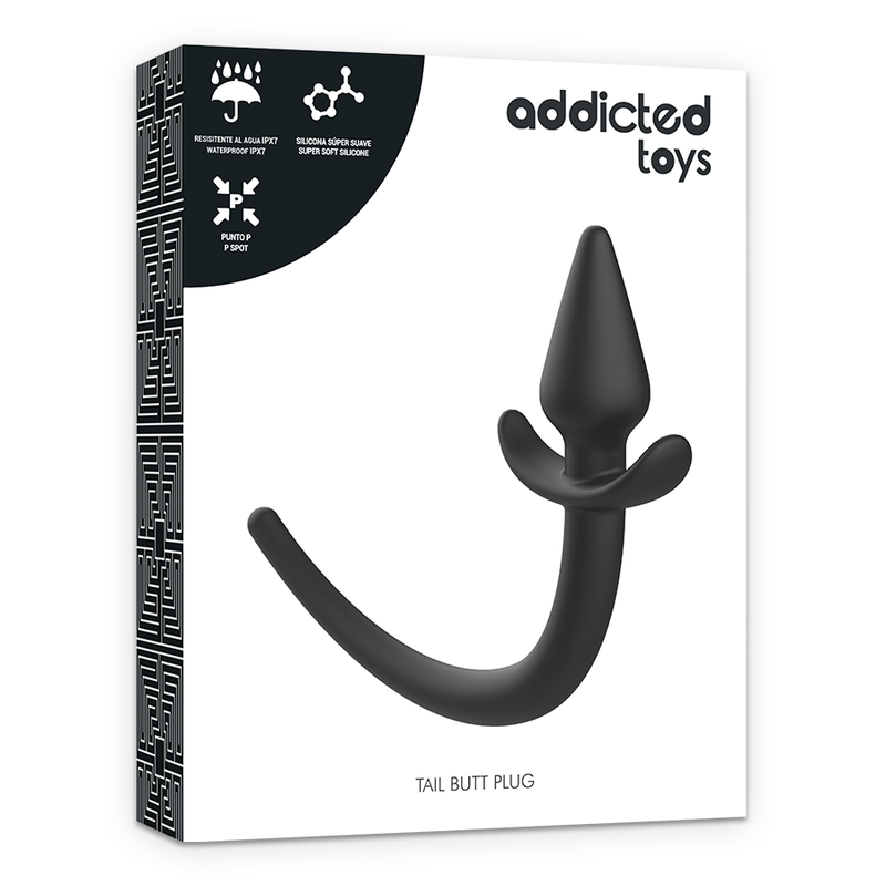 Schwules und lesbisches Sexspielzeug, Welpe, schwarzer Silikon-AnalplugSexspielzeug für Schwule und Lesben