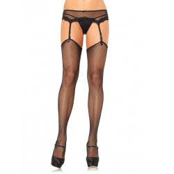 Calze nere seducenti con bordo autoadesivoCollant e Calzamaglia Aperti