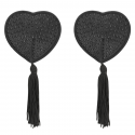 Black heart-shaped nipple covers suggested by coquette
Lingerie accessories and covers nipples