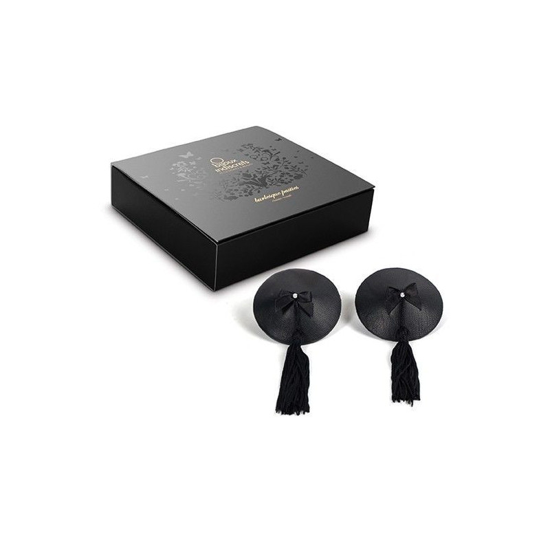 Black nipple covers offered by bijoux burlesques Lingerie accessories and covers nipples