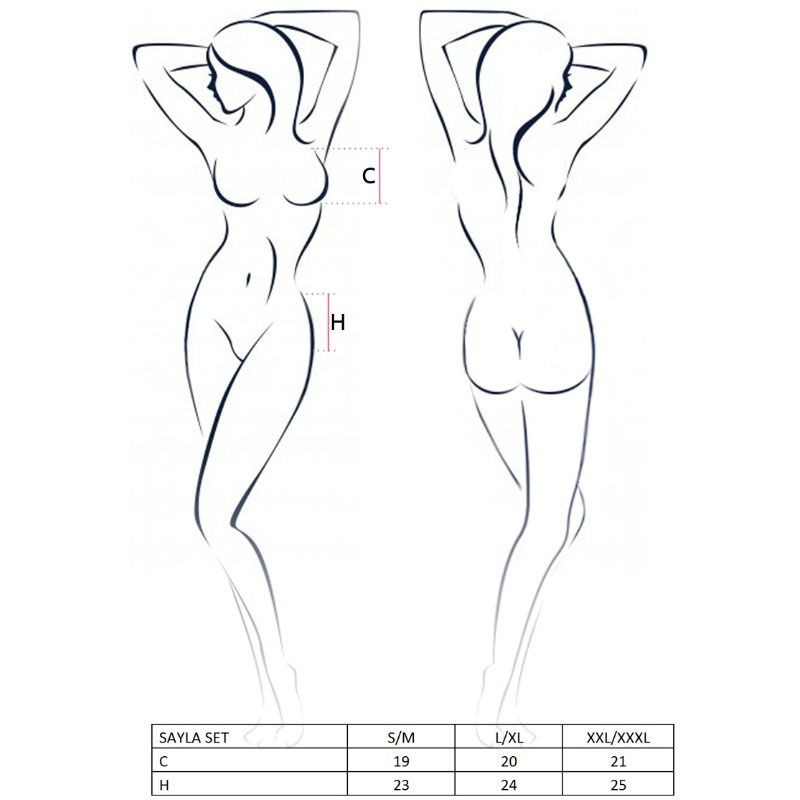Reggicalze passion woman set nero taglia l / xlReggicalze
