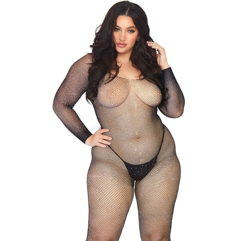 Leg avenue open sexy jumpsuit in mesh with shine 
Jumpsuits