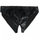 Wetlook lingerie panties Darkeness black with opening madeWomen's Sexy Wetlook Lingerie