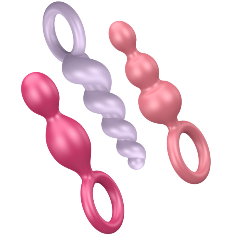 Set di tre plug anali neri Dildo e Plug Anale