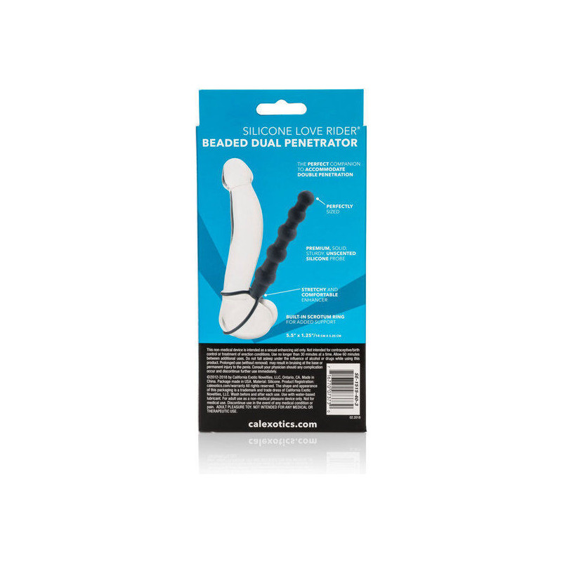 Plug anal calex double pénétrateur perlé noirPlug Anal