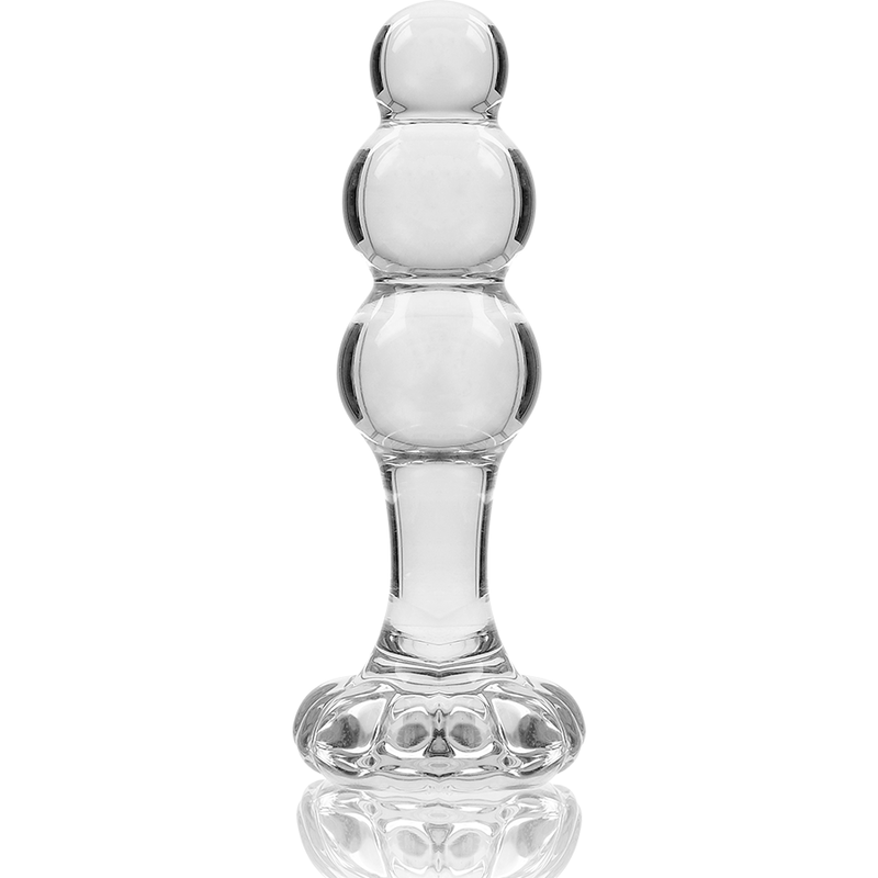 Plugue anal de vidro Nebula Ibiza - Luxo e Prazer 10,5 cm x 3 cmDildo de vidro