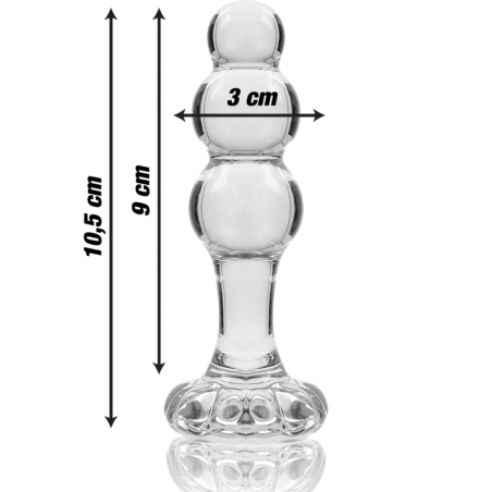 Plug anale in vetro Nebula Ibiza - Lusso e piacere 10,5 cm x 3 cmDildo in vetro