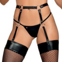Black color Wetlook lingerie garter belt ObsessiveWomen's Sexy Wetlook Lingerie