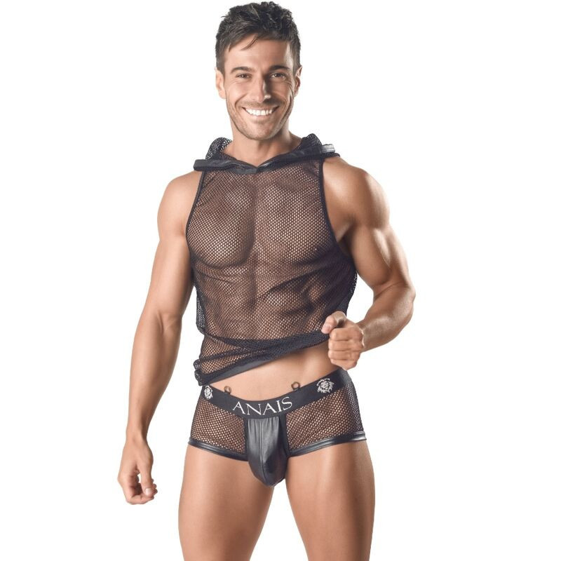 Anaïs Herren Ares Kapuzen-T-Shirt aus Baumwolle, Atmungsaktiv, Größe SReizvolle Hemden und Oberteile