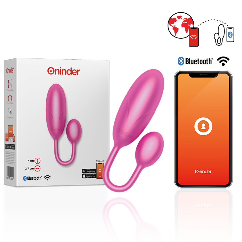 Œuf Vibrant Denver Rose avec Application Gratuite - 7x2.7cmVibromasseurs Clitoris