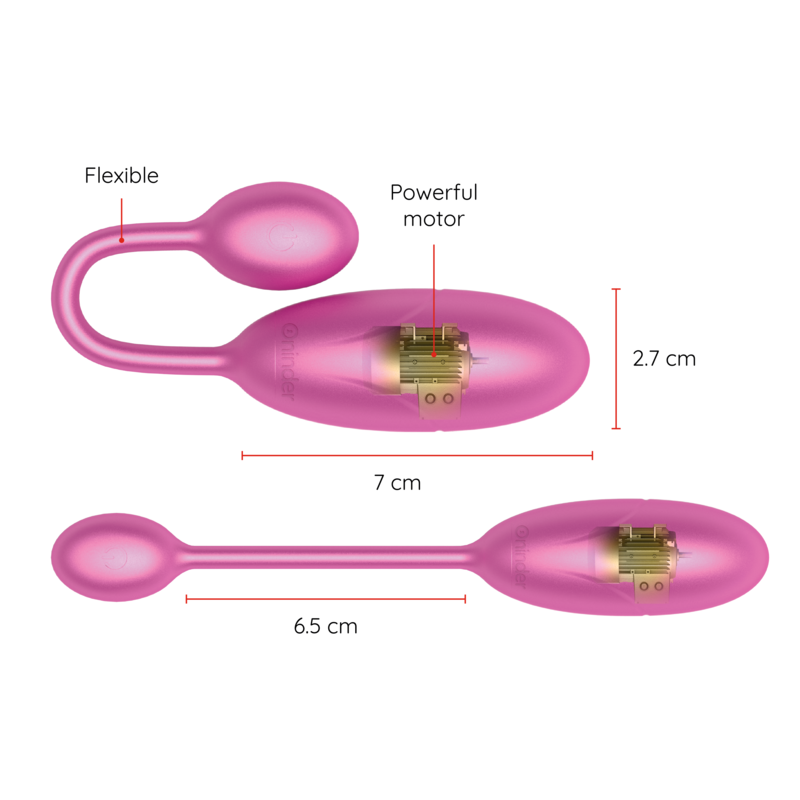Œuf Vibrant Denver Rose avec Application Gratuite - 7x2.7cmVibromasseurs Clitoris