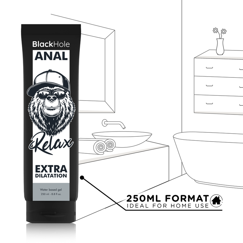Gel Anal Black Hole Dilatação à Base de Água 150mlLubrificante Relaxante Anal