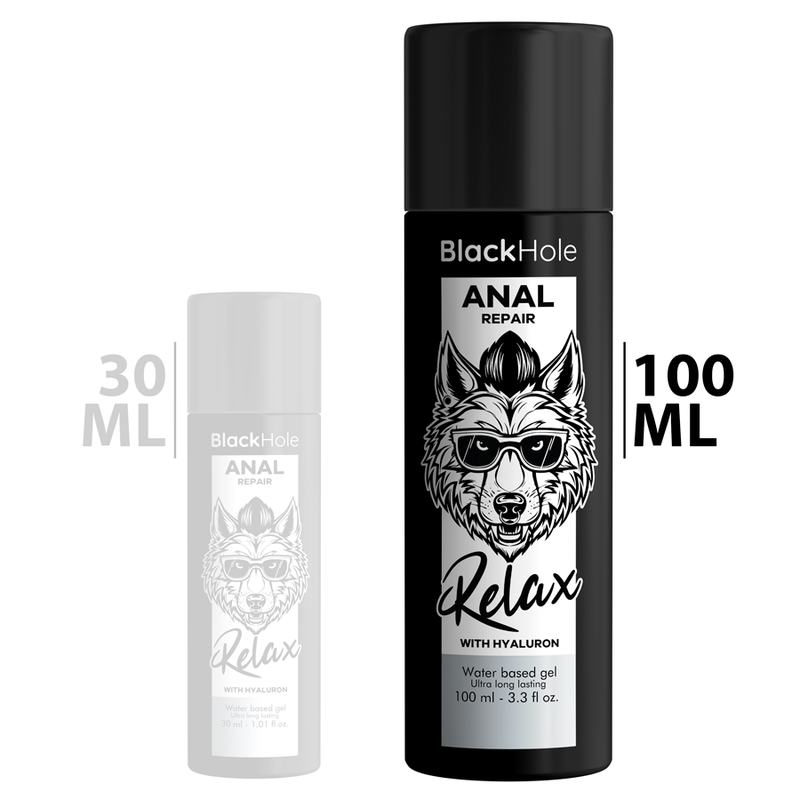 Black Hole Anal Soothing Hyaluronic Water-Based Relaxant 100mlAnal Relaxing Lubricant