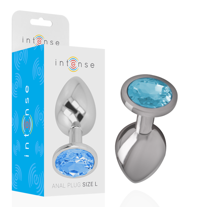 Plug Anal Metálico Intenso com Cristal Rosa - Tamanho PequenoDildo e Plug Anal
