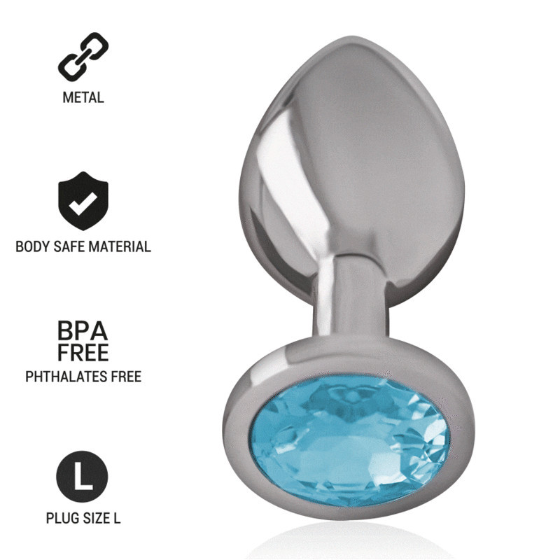 Plug Anal Metálico Intenso com Cristal Rosa - Tamanho PequenoDildo e Plug Anal