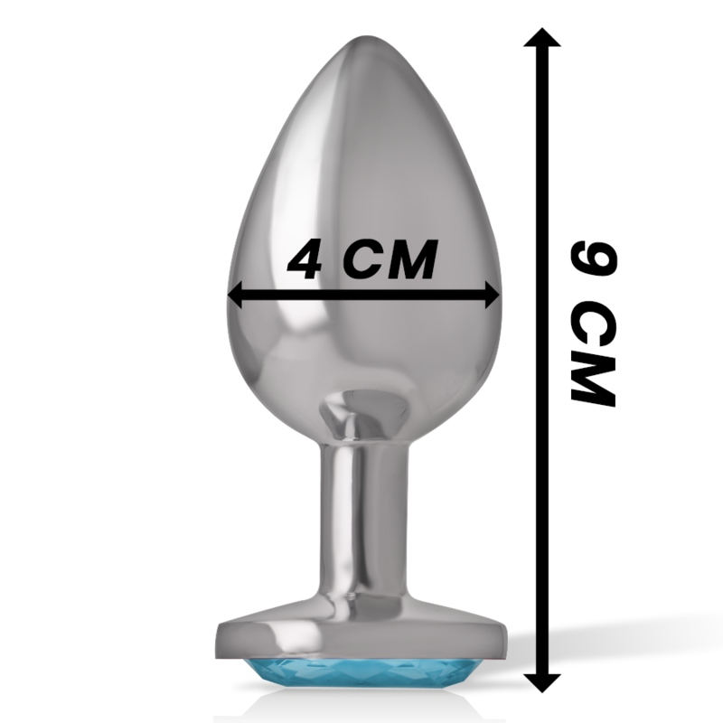 Plug Anal Metálico Intenso de Aluminio con Cristal Rosa Talla SConsolador Anal