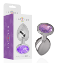 Plug Anale in Alluminio Metallizzato con Cristallo Viola - Taglia SDildo e Plug Anale