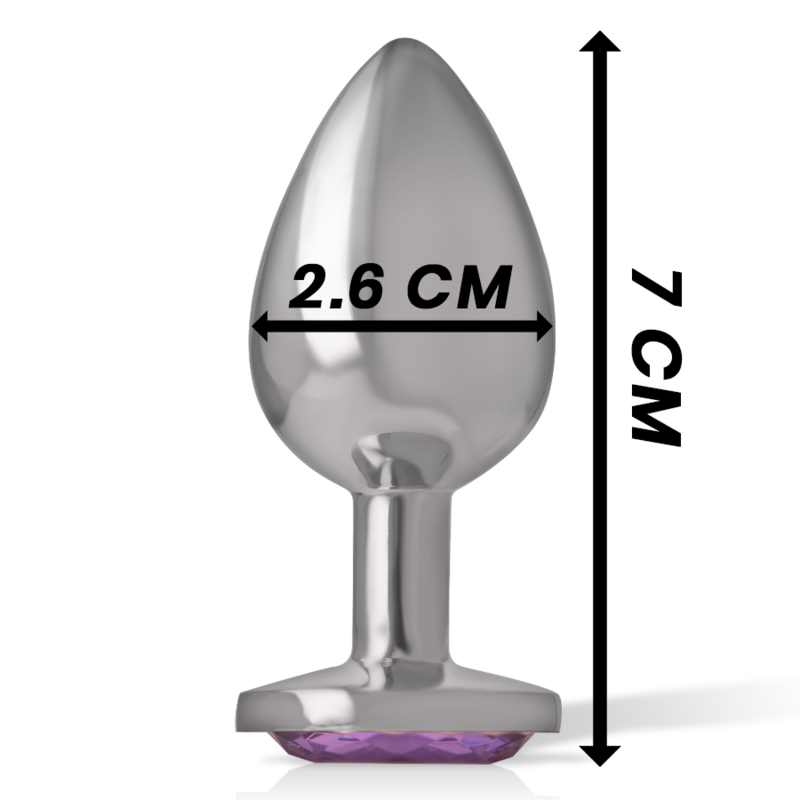 Bouchon Anal en Métal Aluminium Intense avec Cristal Violet - Taille SPlug Anal
