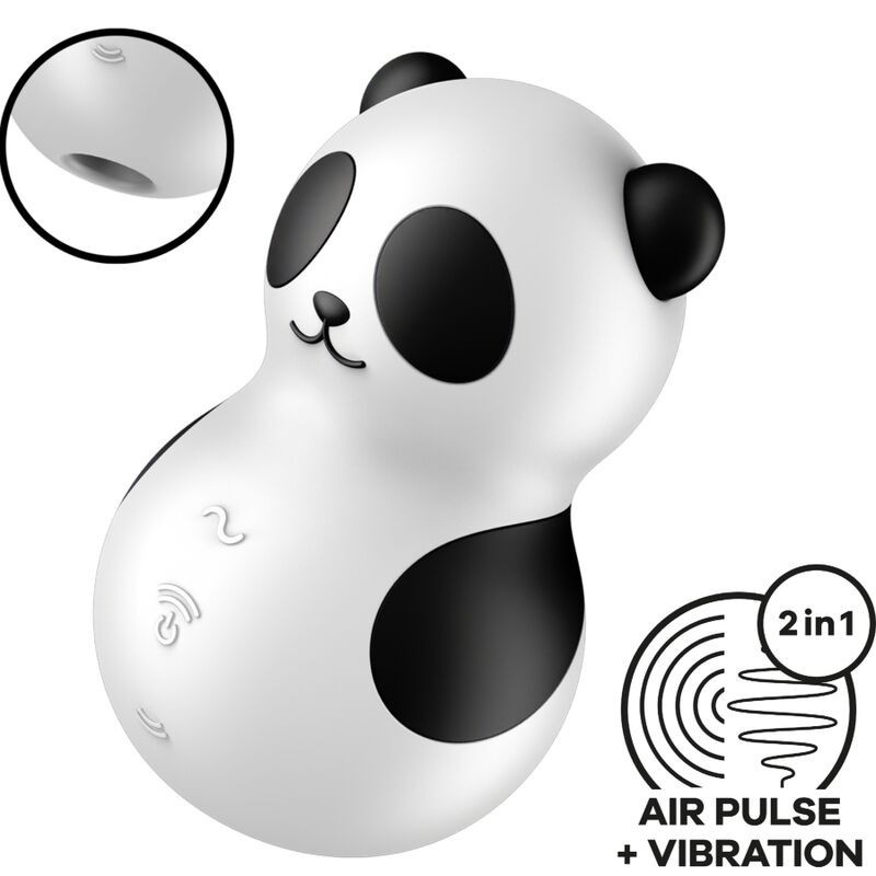 Satisfyer Pocket Panda: Kompakter Stimulator & Vibrator in Schwarz und WeißKlitoris-Vibratoren