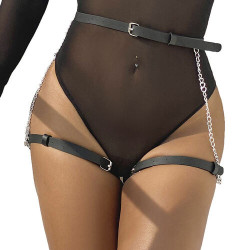 Cinto de Couro Sublime - Harness Preto Unissex Tamanho Único SofisticadoAcessórios eróticos BDSM