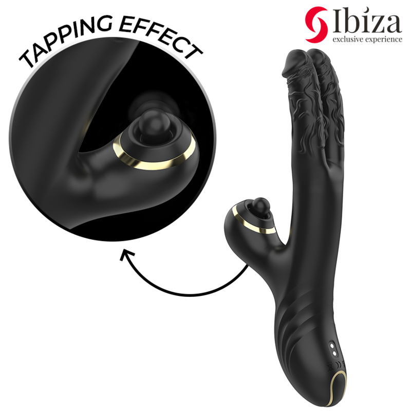 Ibiza Double Dragons Vibrator - Dual Stimulation in Sleek BlackRabbit Vibrators