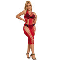 Robe filet rouge longue Subblime - Taille unique, élégance et allure séduisanteNuisettes