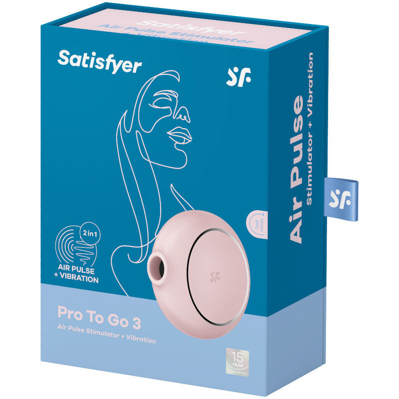 Estímulo Duplo e Vibrador Portátil Satisfyer Pro To Go 3 - PretoVibradores clitóris com ou sem contacto