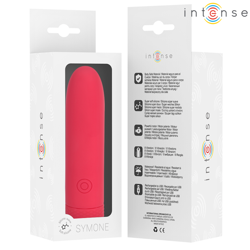 Bala Vibratória Rec. USB Rosa com 8 Vibrações Intensas 10x2,2cmVibradores clitóris com ou sem contacto