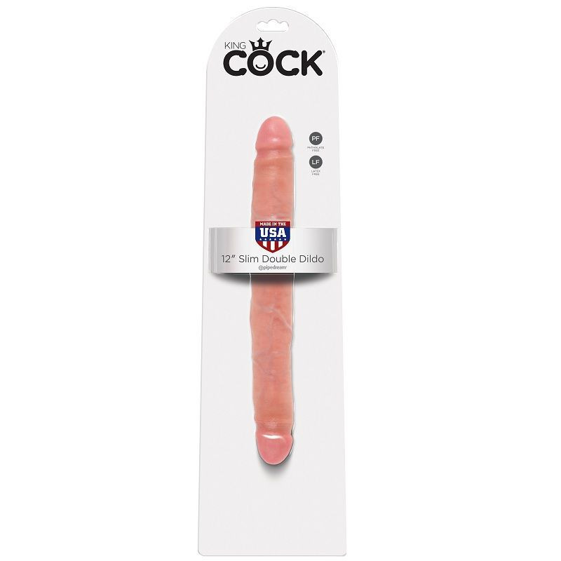 Dildo Duplo Slim King Cock 30 cm - Realismo e PrazerDildo Realista - Realismo e Prazer Sem Limites