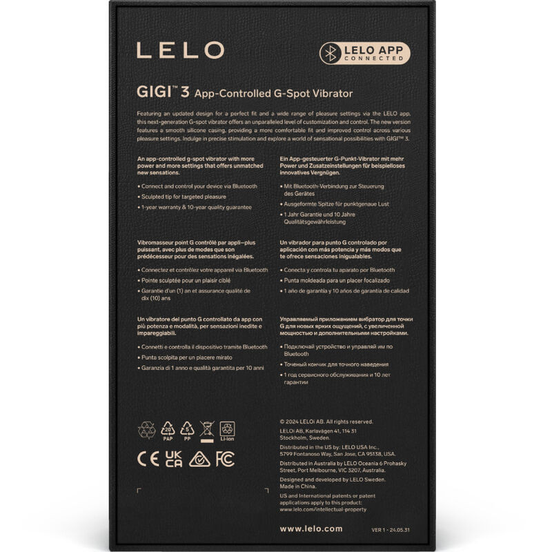 Vibrador Punto G Inteligente LELO GIGI 3 Silicona RosadoVibradores de clítoris con o sin contacto