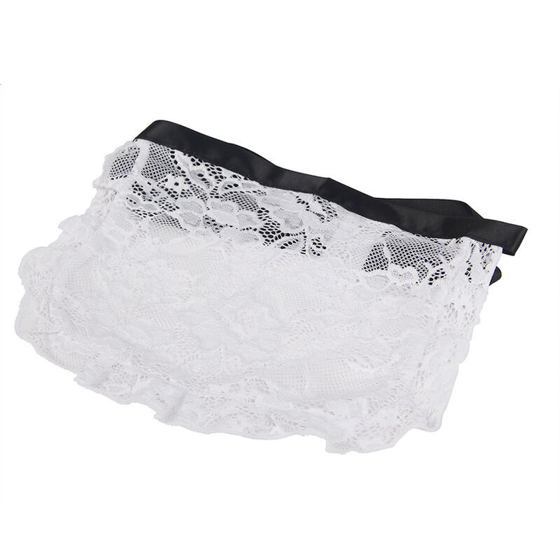 Body lingerie sexy soubrette noire et blanche avec jarretière S/MDéguisement Femme