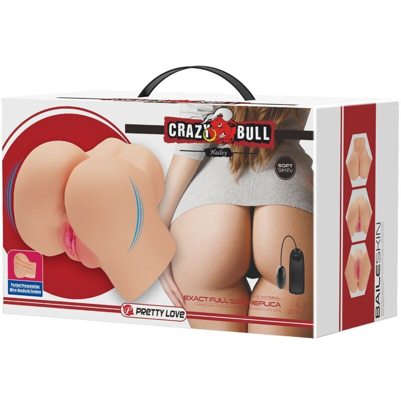 Realistic Dual-Entry Masturbator with Vibrating Bullet HaileyMale Masturbators