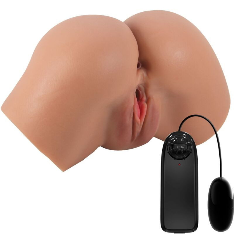 Masturbador Duplo Realista com Vibração e Controle Remoto Crazy BullMasturbador para homens