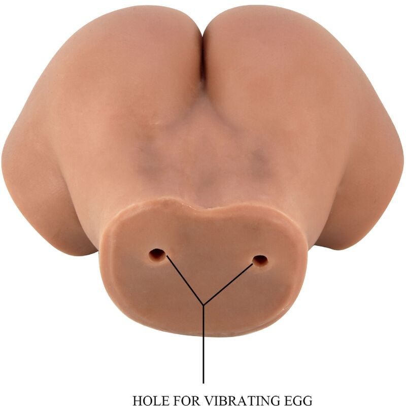 Realistic Double Entry Masturbator with Remote Vibrating ControlMale Masturbators