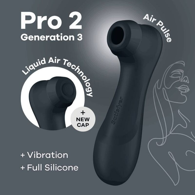 Stimulateur clitoridien Satisfyer Pro 2 Gen 3 Liquid Air noirStimulateurs sans contact