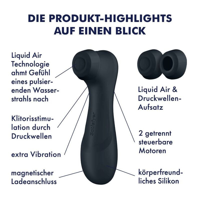 Satisfyer Pro 2 Gen 3 Liquid Air preto – estimulador clitorianoEstimuladores sem contacto