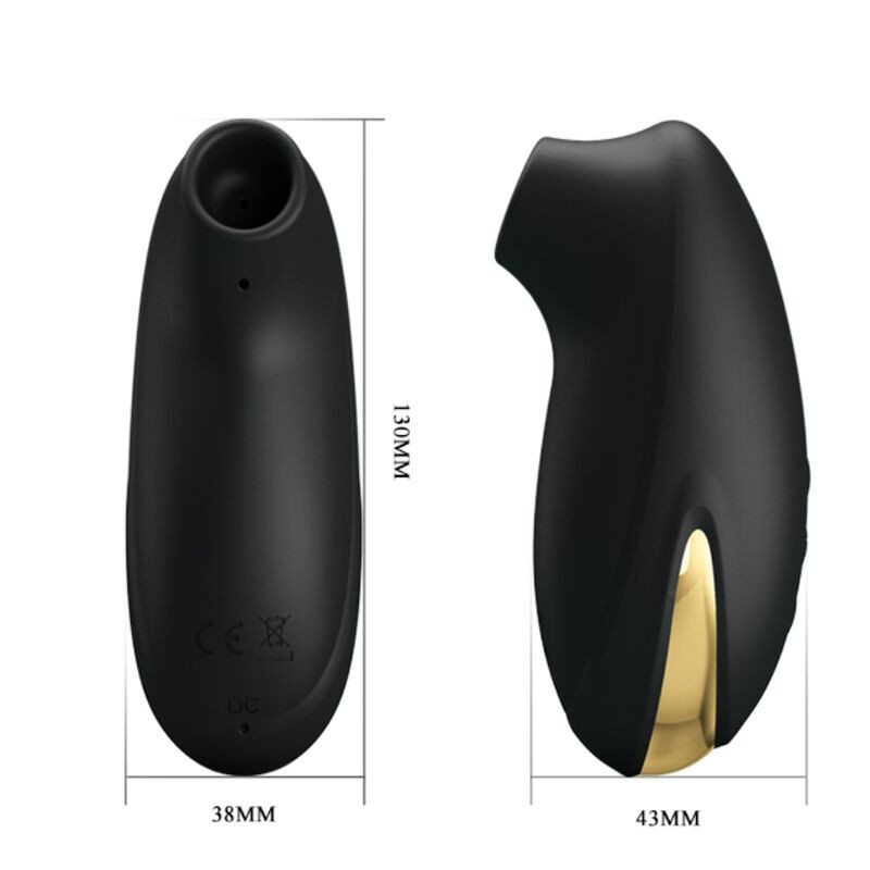 Pretty Love Luxury schwarz – Wiederaufladbarer Saugstimulator, 7 ModiBerührungslose Stimulatoren